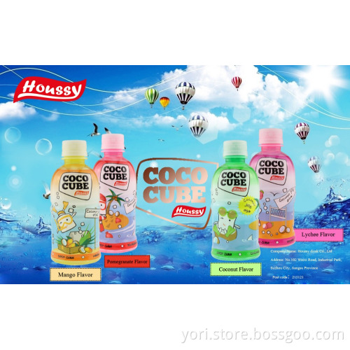 Famous brand houssy coconut drink with nata de coco, 320ml coco cute